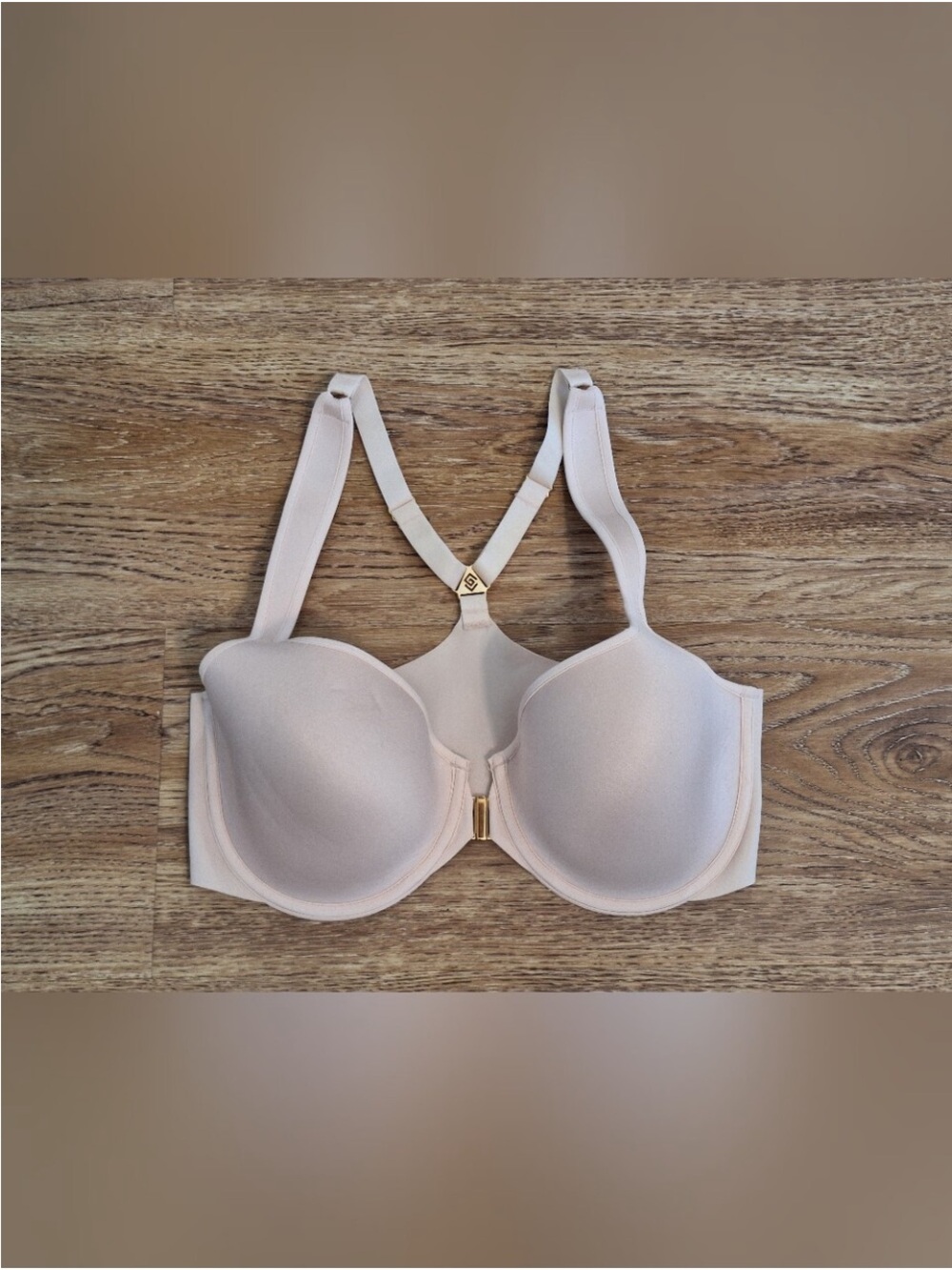 ThirdLove Light Nude 24/7 Full Coverage Racerback T-Shirt Bra with Front Clip 36